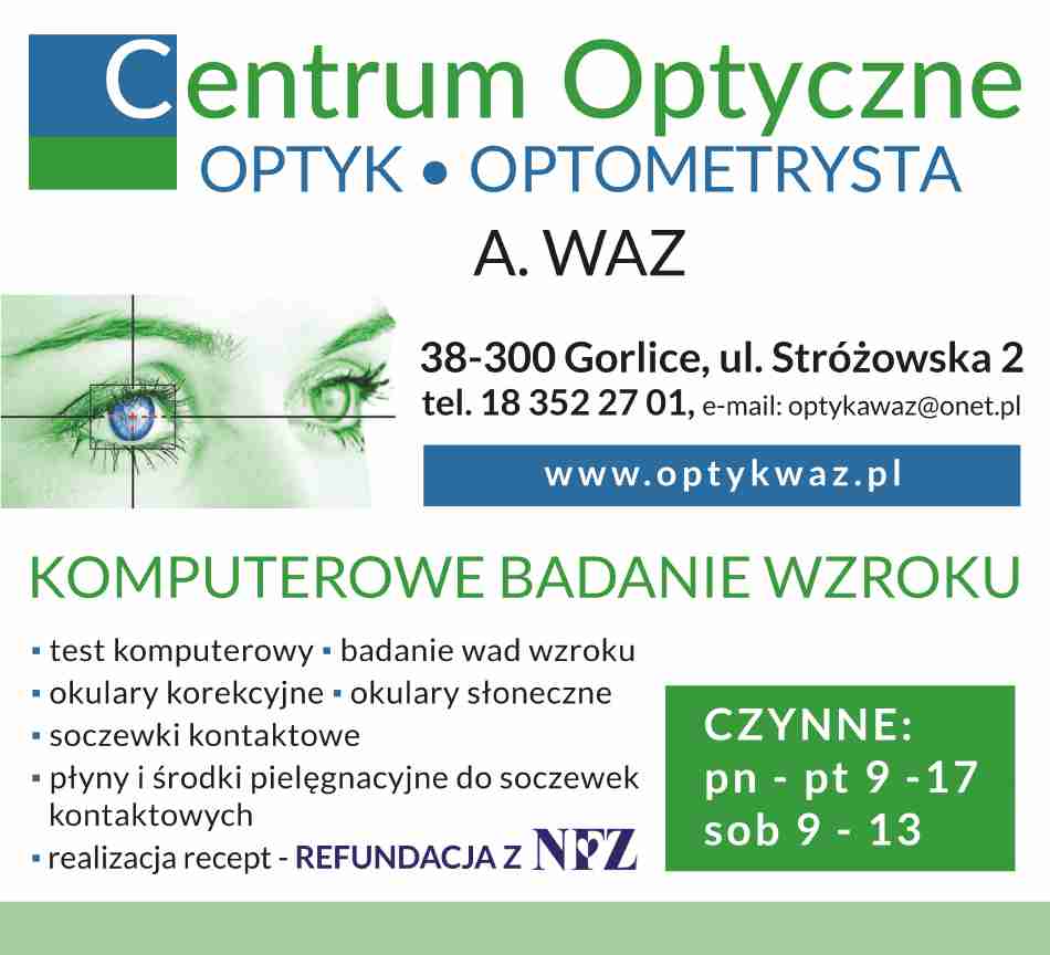 CENTRUM OPTYCZNE Aneta Waz - optyk GORLICE okulary GORLICE